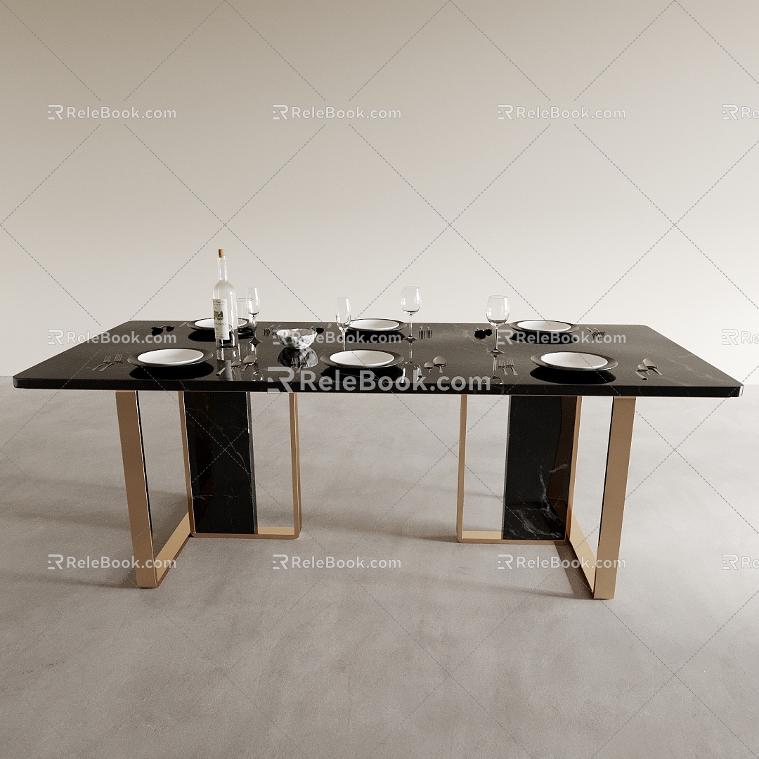 Dining Table Tea Table Office Desk Long Table Square Table 3d model