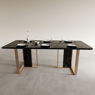 Dining Table Tea Table Office Desk Long Table Square Table 3d model