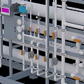 Industrial Equipment With Metal Frame And Tubular Components For Processing Systems