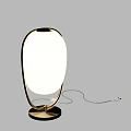 Modern Table Lamp With Golden Metal Frame And White Glass Lampshade For Home Decor