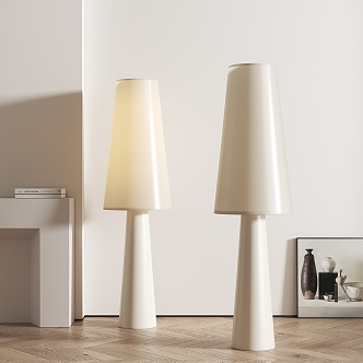 Modern Cream Style Floor Lamp 3d model