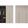 Modern Light Colored Wardrobe With Open Door Showing Interior Storage Space