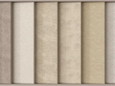 Various Building Components With Different Neutral Textures And Decorative Panel Finishes 3d model