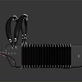 Black Concertina Accordion With White Keys Bellows And Decorative Patterns For Household Use