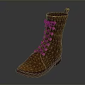 Brown Leather Lace Up Boots For Daily Wear As Essential Living Items