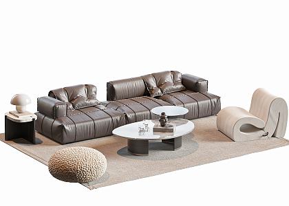 Modern Sofa Coffee Table Combination Sofa Coffee Table 3d model