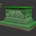 Elegant Decorative Stone Pedestal With Intricate Carved Patterns And Solid Base