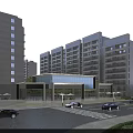 Modern Residential Building Complex With Community Center And Landscaping In Evening Light