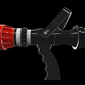Firefighting Equipment Fire Hose Nozzle Featuring Black Handle and Red Head Design