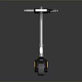 Sleek Modern Gray Electric Scooter With Handlebar Wheels And Deck Design 3d model