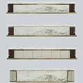 Elegant Modern Reception Desk With Marble Countertop And Decorative Columns