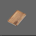 Wooden Tray With Red Edge And Blue Background For Daily Living Use