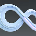 Colorful Infinity Symbol Art Installation With Blue Pink Gradient Design