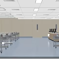 Other Indoor Interior With Reception Counter Medical Carts Seats And Ceiling Lights