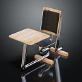 Contemporary Dining Table Set With Wooden Tabletop Metal Frame And Comfortable Chairs