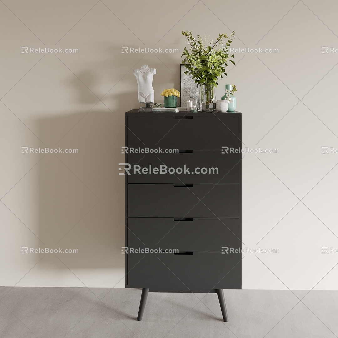 Bucket Cabinet Vertical Cabinet Side Cabinet Entrance Cabinet End View Cabinet 3d model