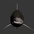 Detailed Shark 3D Model with Realistic Features and Smooth Texture on Dark Background 3d model