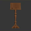 Wooden Book Stand With Sturdy Pedestal Base For Daily Reading Use