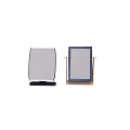 Two Table Mirrors With Black And Wooden Stand Designs For Home