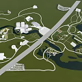 Waterfront Landscape Design With Natural Greenery Scenic Paths Pavilions And Lake Views