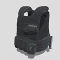 Black Tactical Vest With Multiple Pockets And Adjustable Straps For Outdoor Use 3d model