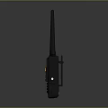 Black Portable Walkie Talkie With Long Antenna Digital Display And Control Buttons