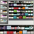 Commercial Retail Shelving Units With Multiple Shelves For Product Display In Store