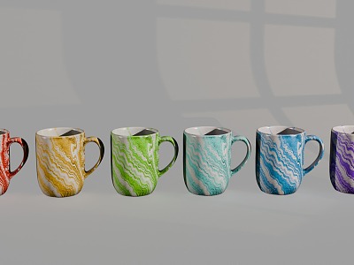 Modern colorful rhyme mug model