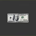 Stack of US Dollar Banknotes with Franklin Portrait and Green Seal