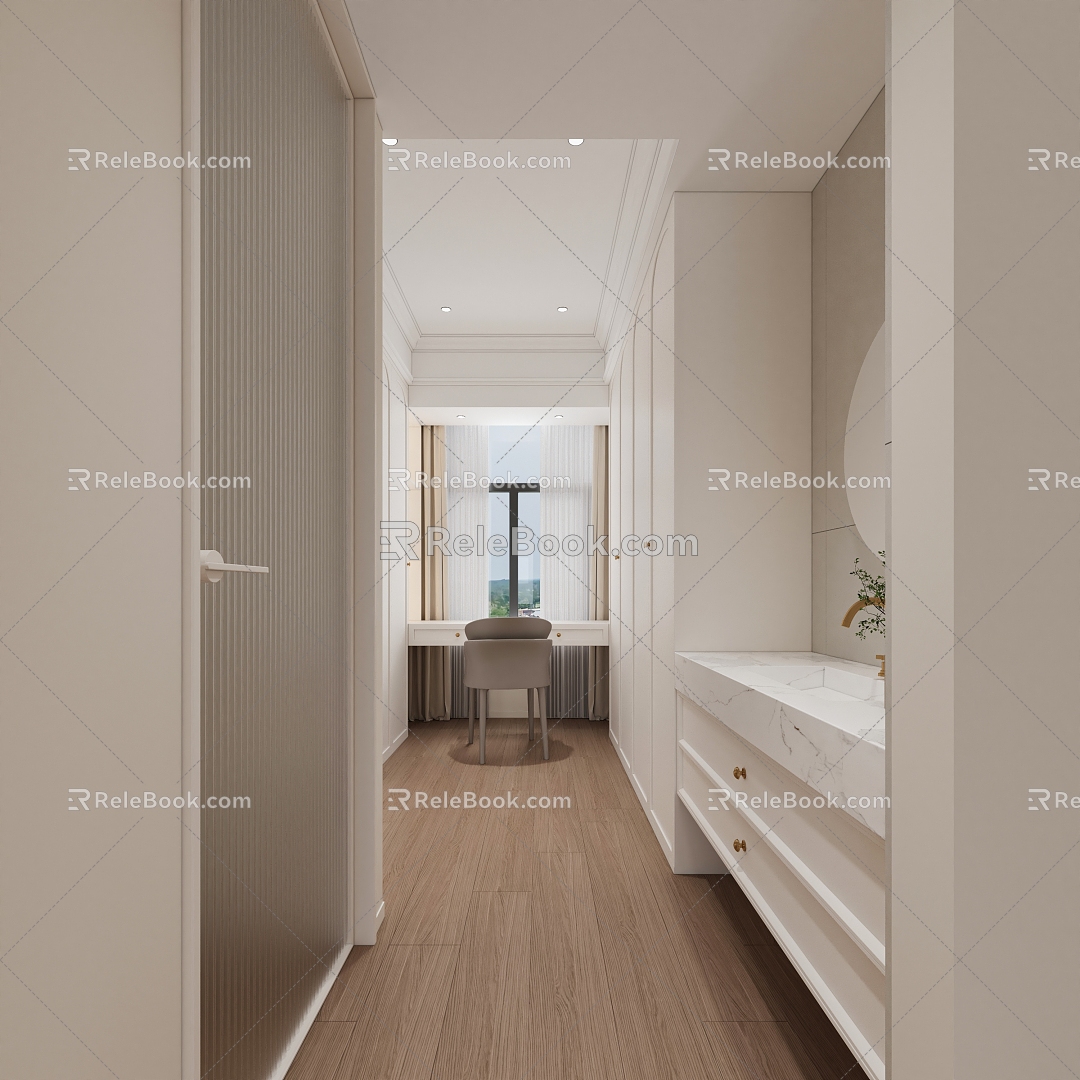 French Cloakroom 3d model