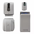 Modern Bathroom Accessories Including Automatic Soap Dispenser Hand Dryer And Paper Towel With Sensor Design