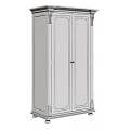 Three Vintage Wooden Storage Cabinets With Panel Doors And Decorative Legs Design