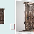 door ecological door single door wooden door retro door 3d model