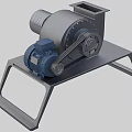 Industrial Centrifugal Fan with Electric Motor and Heavy Duty Metal Mounting Frame