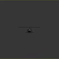 Detailed Military Attack Helicopter With Rotor Blades Cockpit And Weapon Systems