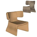 Modern Leisure Chair With Leather Upholstery Unique Armrests And Contemporary Design