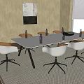 Modern Conference Table Modern Conference Table and Chair Combination Meeting Room 3d model