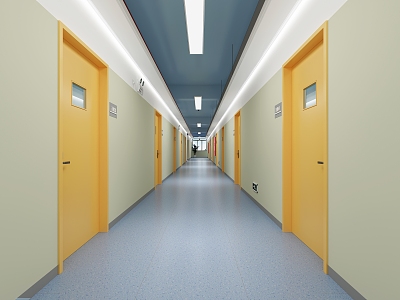 Modern Aisle Dormitory Aisle 3d model