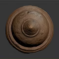 Terracotta Dome Shaped Sculpture Featuring Layered Structure Conical Top And Textured Surface 3d model