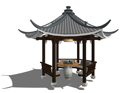 Chinese pavilion 3d model