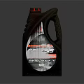 Industrial equipment lubricant oil container with black handle and machinery maintenance label