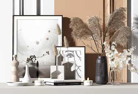 Modern Ornaments Combination Vase Ornaments Combination 3d model