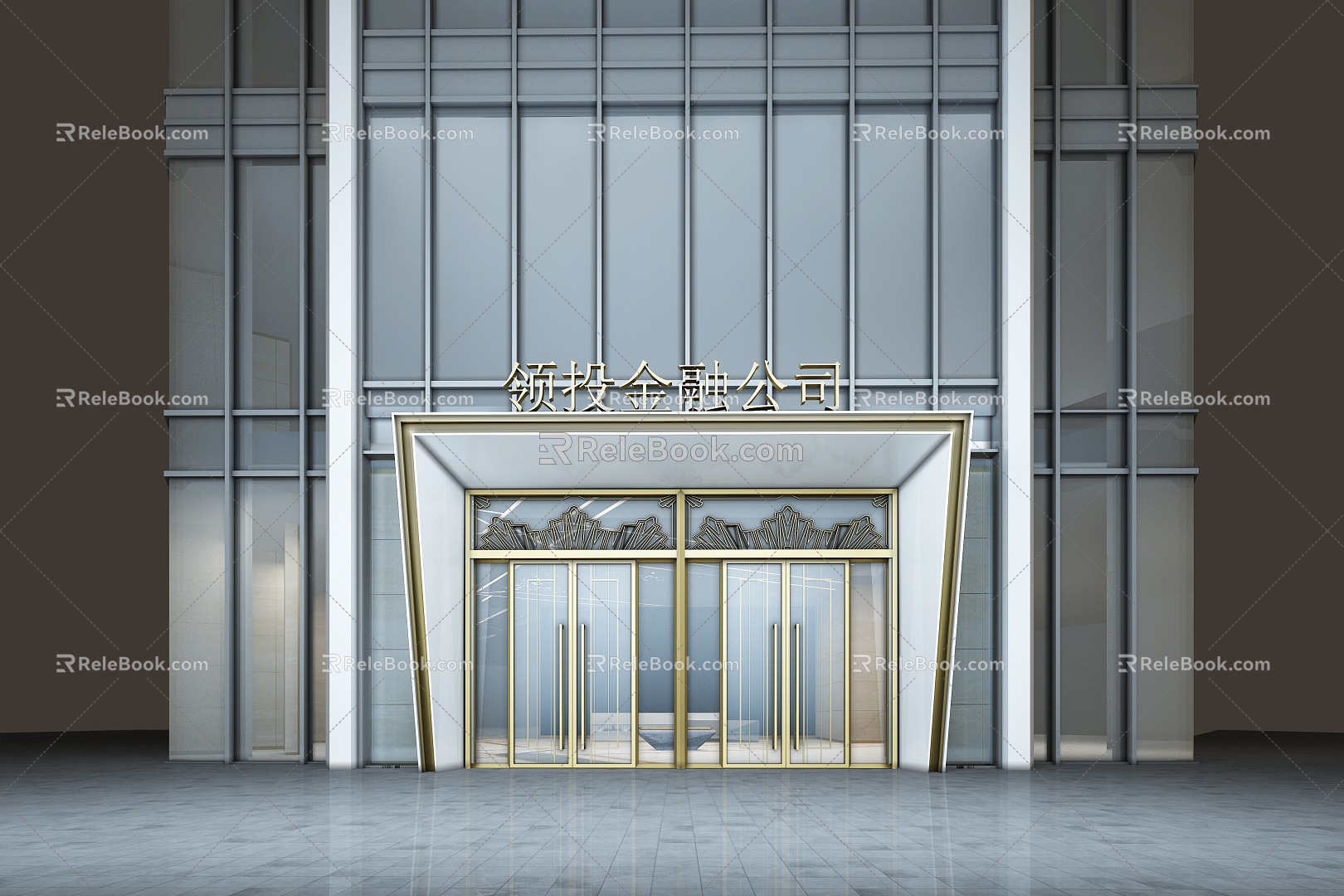 Modern Door Head Tooling Office Building Office Office Building Hotel Club Homestay Gate Shop Call Hall Lobby 3d model