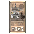 Modern Jewelry Cabinet With Open Drawers And Glass Top For Jewelry Storage