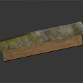 Wooden Door Structure With Stone Top Metal Mail Slot And Door Handle