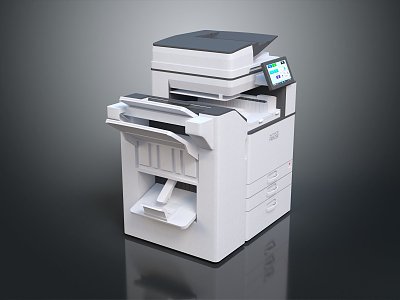 Modern printer laser printer bill printer dot matrix printer 3d model