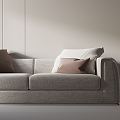 modern double sofa sofa 3d model