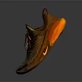 Comfortable Stylish Modern Sneakers With Black Orange Gradient Mesh For Daily Life