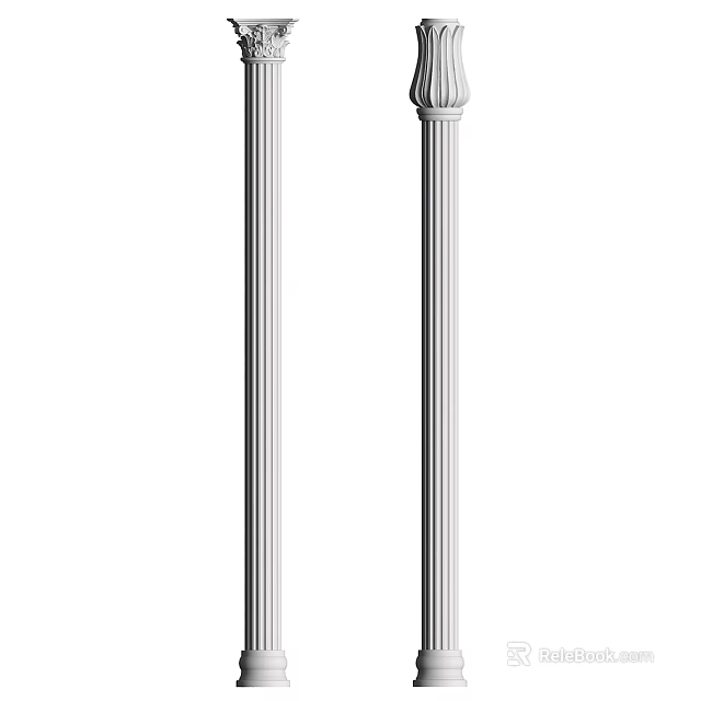 Classic Roman Columns Architectural Details 3d model 