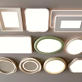 Ceiling lamp square ceiling lamp round ceiling lamp geometric ultra-thin bedroom living room simple 3d model